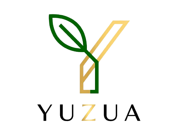 Logo officiel de la marque Yuzua, concept store haut de gamme alliant appareils technologiques et accessoires de mode.