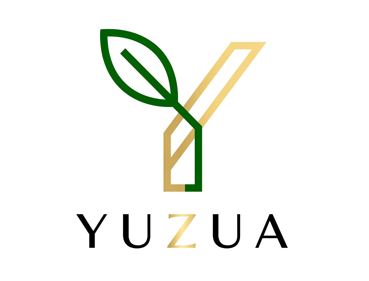Logo officiel de la marque Yuzua, concept store haut de gamme alliant appareils technologiques et accessoires de mode.